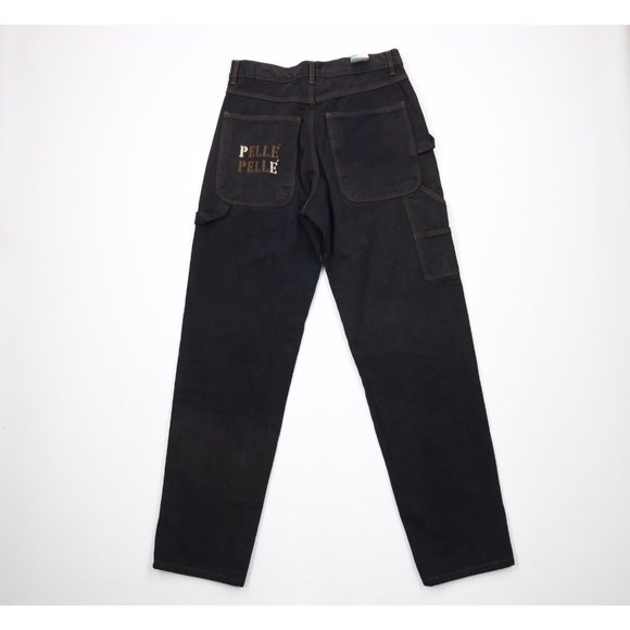 NOS Vtg 90s Pelle Pelle Mens 32x34 Spell Out Hip Hop Baggy Fit Big Pocket Jeans - Picture 7 of 12